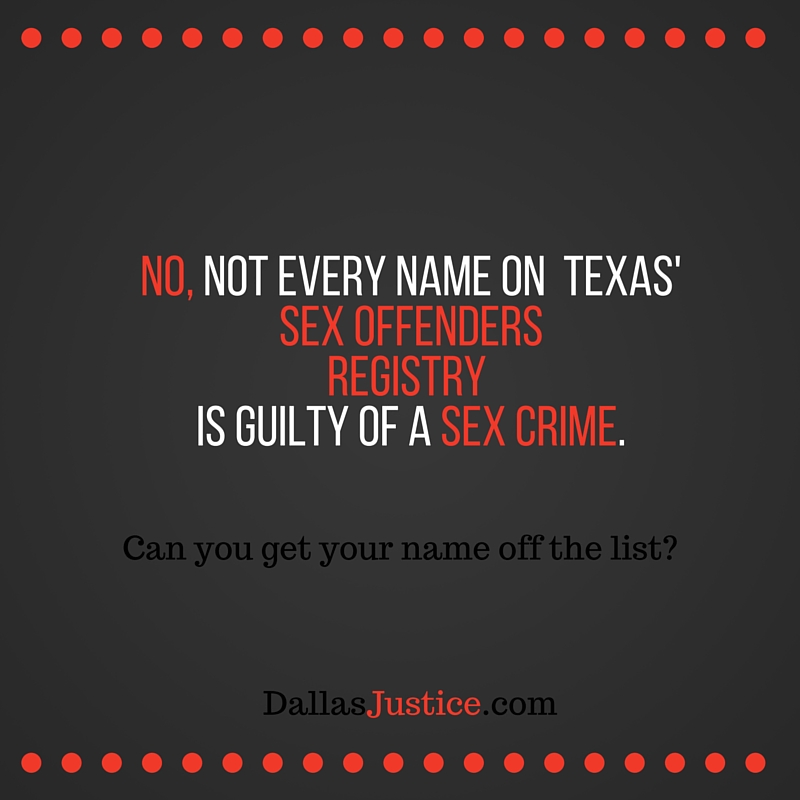 not every name on the Texas Sex Offenders Registry is guilty of a sex crime.